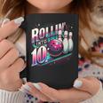 Bowling Birthday Rollin Into 10 Party 10Th Bday Retro Girl Coffee Mug Unique Gifts