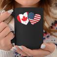 Canada Usa Flag Heart Canadian Americans Love Cute Coffee Mug Unique Gifts
