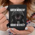 Cat Saying I Guten Morgen Suchst Du Streit Black Tassen Lustige Geschenke