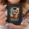 Cat Taking A Selfie Total Solar Eclipse 2024 Indiana Coffee Mug Unique Gifts
