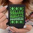 Celiac Disease Awareness Green Ribbon Gluten Coffee Mug Unique Gifts