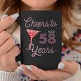 Cheers To 58 Years 58Th Birthday 58 Years Old Bday Coffee Mug Unique Gifts