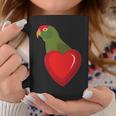 Cherry Headed Conure Parrot Heart Pocket Coffee Mug Unique Gifts