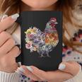 Chicken Aesthetic Flowers Cute Cottagecore Floral Chicken Coffee Mug Personalized Gifts