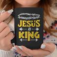 Christliches Tassen Jesus is King mit Dornenkrone Design, Glaubensbekenntnis Tee Lustige Geschenke