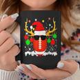 Christmas Football Santa Hat Sports Xmas Team Lovers Holiday Coffee Mug Funny Gifts