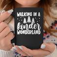 Christmas Kindergarten Teacher Walking In Kinder Wonderland Coffee Mug Unique Gifts