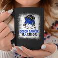 Colon Cancer Awareness Colorectal Cancer Messy Bun Coffee Mug Funny Gifts
