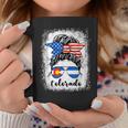 Colorado State Flag Sunglasses Mom Messy Bun Hair Girl Coffee Mug Unique Gifts Colorado State Flag Sunglasses Mom Messy Bun Hair Girl Coffee Mug Unique Gifts