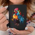 Cool Chicken On Colorful Painted Chicken Coffee Mug Funny Gifts