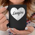 Cougars School Sports Fan Team Spirit Mascot Cute Heart Coffee Mug Unique Gifts