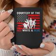 Courtesy Of The Red White And Blue Patriotic Us Flag Coffee Mug Funny Gifts