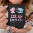 Cousin Gender Reveal Elephant Pink Or Blue Matching Family Coffee Mug Unique Gifts