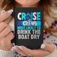 Cruise Crew Most Likely To Drink The Boat Dry Blue Tie Dye Coffee Mug Unique Gifts