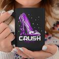 Crush Lupus Awareness Purple High Heel Purple Ribbon Womens Coffee Mug Funny Gifts
