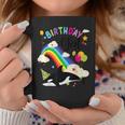 Cute Birthday Girl Orca Lovers & Killer Whale Lovers Rainbow Coffee Mug Unique Gifts