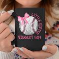 Cute Bow Coquette Little Sister Biggest Fan Baseball Girls Coffee Mug Unique Gifts