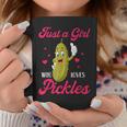 Cute Just A Girl Who Loves Pickles Pickles Lovers Girl Coffee Mug Unique Gifts