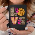 Cute Love Basketball Leopard Print Girls Basketball Coffee Mug Unique Gifts