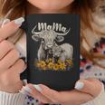 Cute Mama Highland Cow With Baby Calf Flower Cool Animal Coffee Mug Personalized Gifts