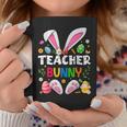 Cute Teacher Bunny Ears & Paws Easter Eggs Easter Day Girl Coffee Mug Funny Gifts