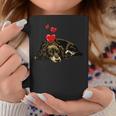 Dachshund Dog With Heartintage Dog Motif Women's Tassen Lustige Geschenke