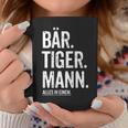 Dad Bear Tiger Man Beard Hipster Dad Beard Tassen Lustige Geschenke