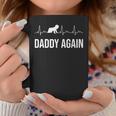 Dad Promoted To Daddy Again Heartbeat Daddy Again 2023 Coffee Mug Unique Gifts