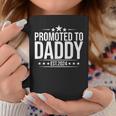 Dad Promoted To Daddy Again Heartbeat Coffee Mug Unique Gifts