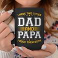 Damen Ich Habe Zwei Titel Papa Und Papa Lustigeratertag Papa Mit-Ausschnitt Tassen Lustige Geschenke