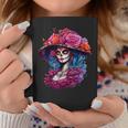 De Los Muertos La Catrina Day Of The Dead Sugar Skull Women Coffee Mug Personalized Gifts