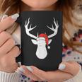 Deer With Santa Hat Christmas Pajama Hunting Hunter Xmas Coffee Mug Unique Gifts