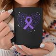 Dementia Heart Alzheimer's Disease Purple Ribbon Awareness Coffee Mug Funny Gifts