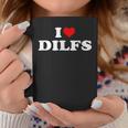 Divertido Me Encantan Los Dilf Me Encantan Los Dilf Red Heart Cool Taza de café Regalos divertidos