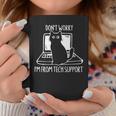 Don't Worry I'm From Tech Support Cat On Computer Coffee Mug Personalized Gifts