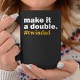 Make It A Double Twin Parent New Dad Coffee Mug Funny Gifts
