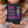 Eat Sleep Loot Repeat Llama Video Game Looter Rpg Idea Coffee Mug Unique Gifts