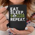 Eat Sleep Soccer Repeat Soccer Coffee Mug Funny Gifts