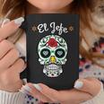 El Jefe Coloré Sucre Calavera Skull Dia De Los Muertos Tasse Cadeaux drôles