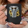 Elephant With Sunglasses And Sunflowers Coffee Mug Unique Gifts