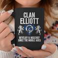Elliott Clan Scottish Name Coat Of Arms Tartan Family Party Coffee Mug Funny Gifts