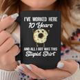 Employee Appreciation 10 Year Work Anniversary Donut Coffee Mug Unique Gifts