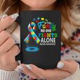 In This Family Nobody Fights Alone Blue Autism Awareness Coffee Mug Unique Gifts