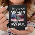 My Favorite Airman Calls Me Papa Proud Us Air Force Papa Coffee Mug Funny Gifts