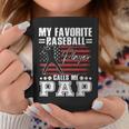 My Favorite Baseball Player Calls Me Pap American Flag Coffee Mug Personalized Gifts