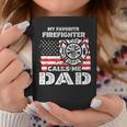 My Favorite Firefighter Calls Me Dad Usa Flag Father Coffee Mug Unique Gifts