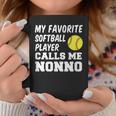 My Favorite Softball Player Calls Me Nonno Italian Grandpa Coffee Mug Unique Gifts