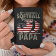 My Favorite Softball Player Calls Me Papa Amerikanische Flagge Tassen Lustige Geschenke