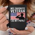My Favorite Veteran Is My Papa Us Flag Father Veterans Coffee Mug Funny Gifts