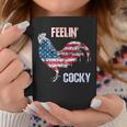 Feelin Cocky Rooster Pun Usa Flag Patriotic 4Th Of July Coffee Mug Unique Gifts